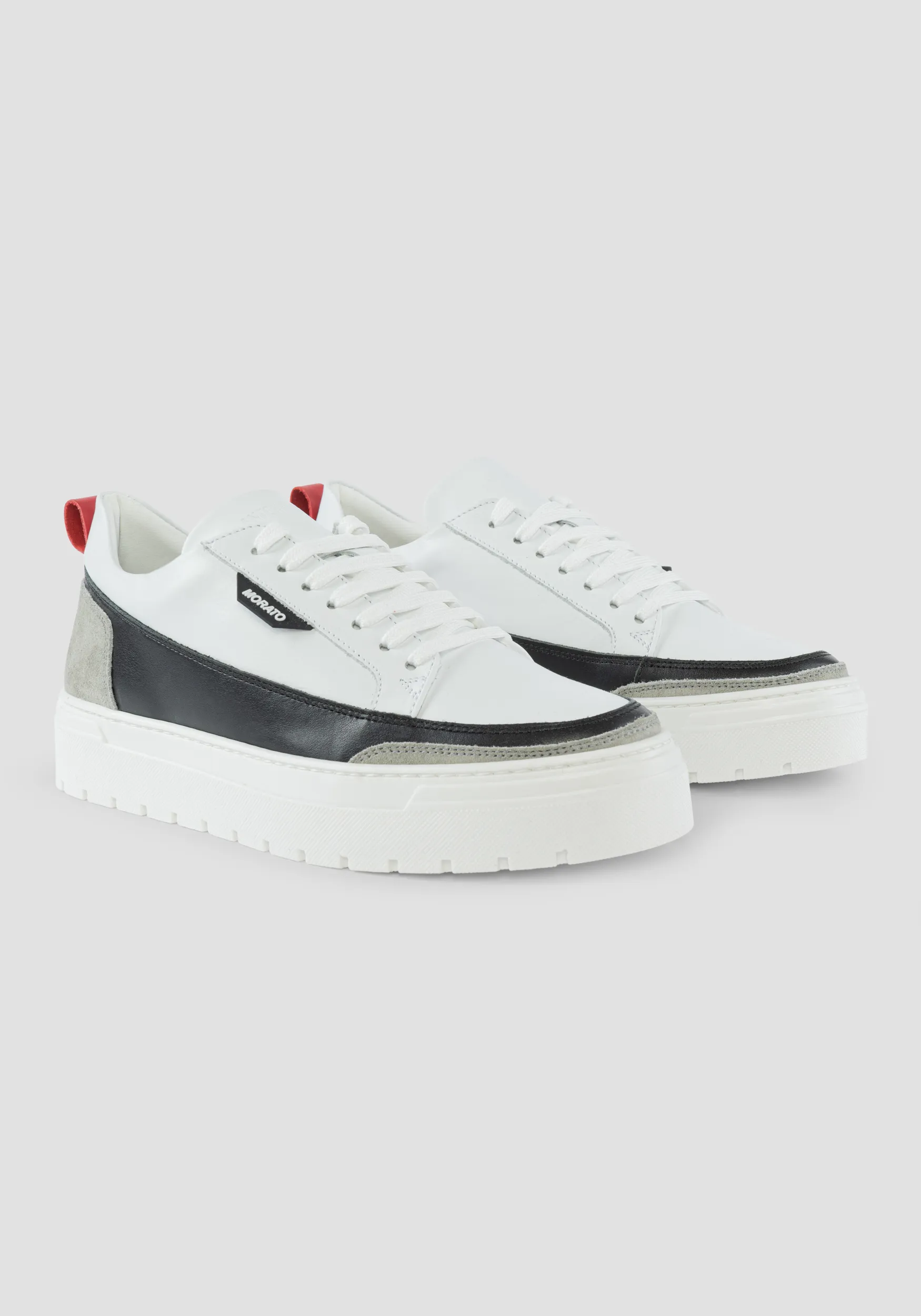 SNEAKER BASSA “FLINT” IN PELLE NAPPA E DETTAGLI IN CAMOSCIO