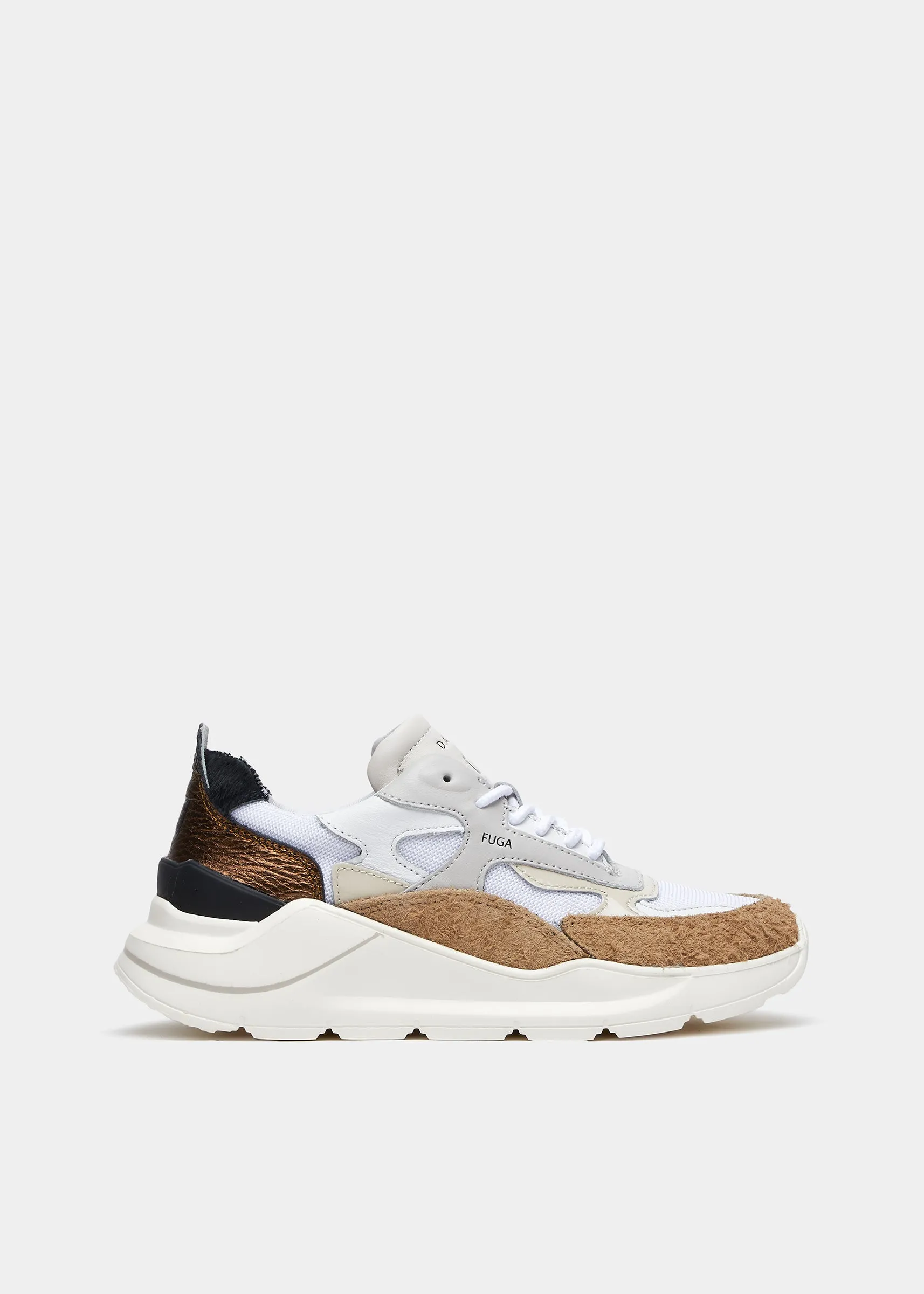 Sneaker in Tecnico Fuga Hairy fabric / White