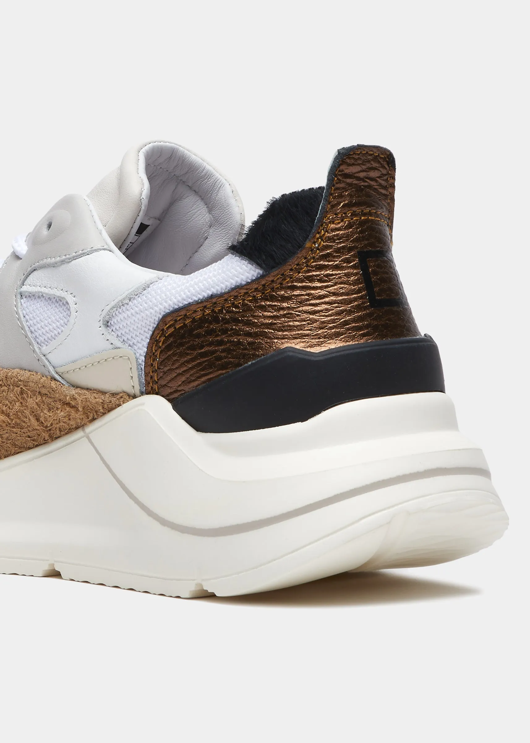 Sneaker in Tecnico Fuga Hairy fabric / White