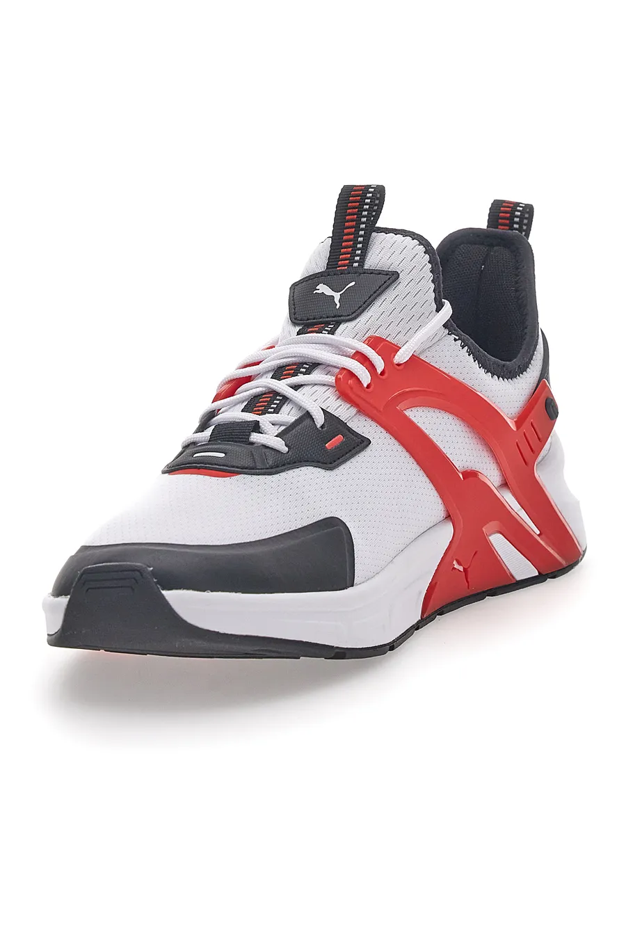 Sneakers Bianche con Dettagli Rossi e Neri Puma Pacer +