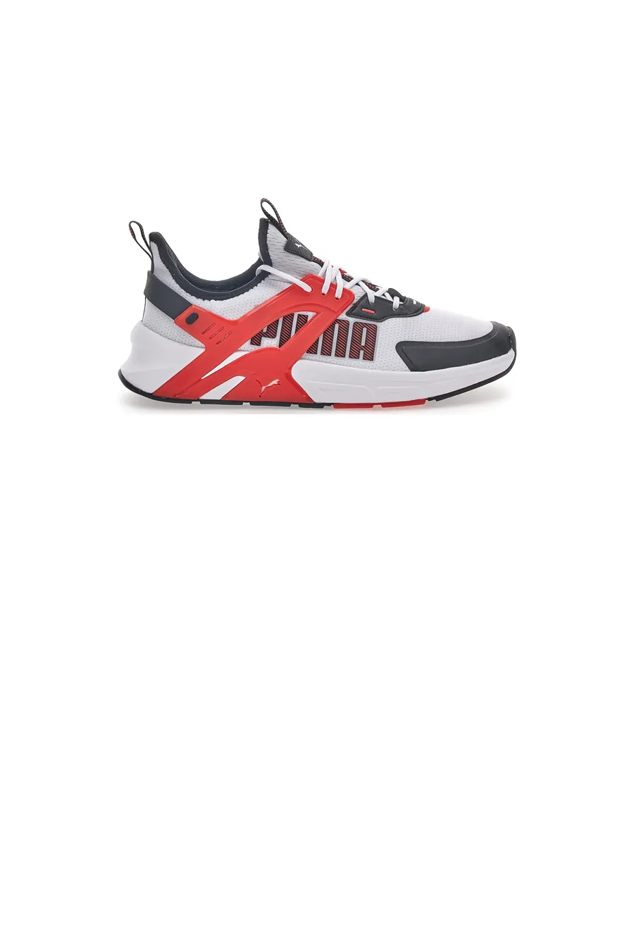Sneakers Bianche con Dettagli Rossi e Neri Puma Pacer +