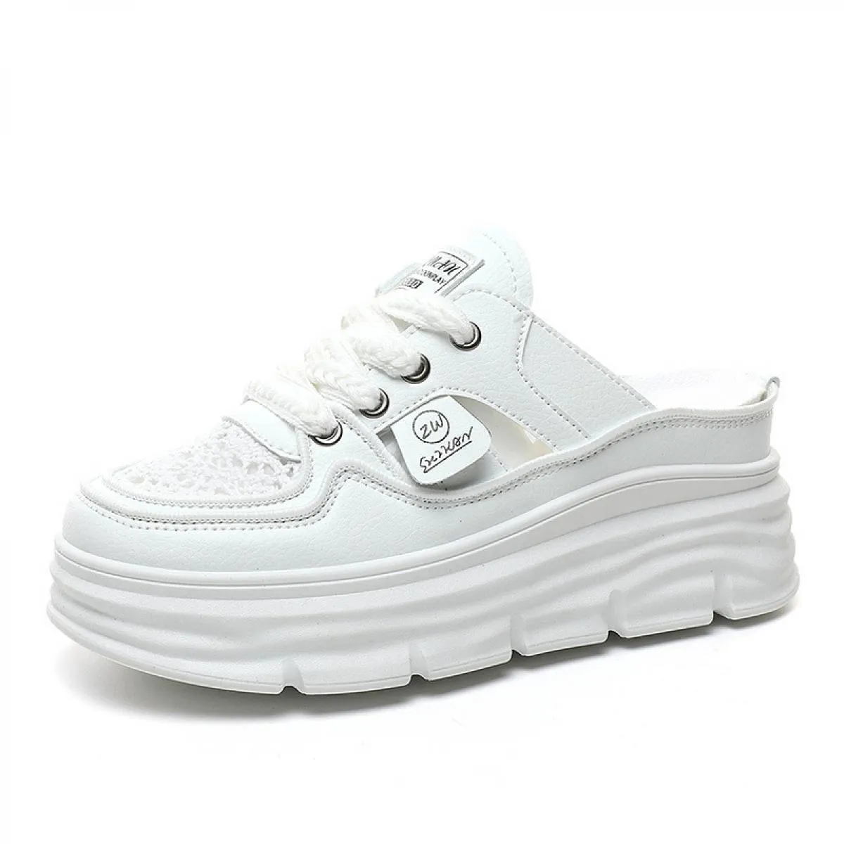 Sneakers robuste alla moda Mocassini da donna Mocassini Slip On Tacchi altissimi Punta tonda Scarpe da donna Piattaforma Scarpe