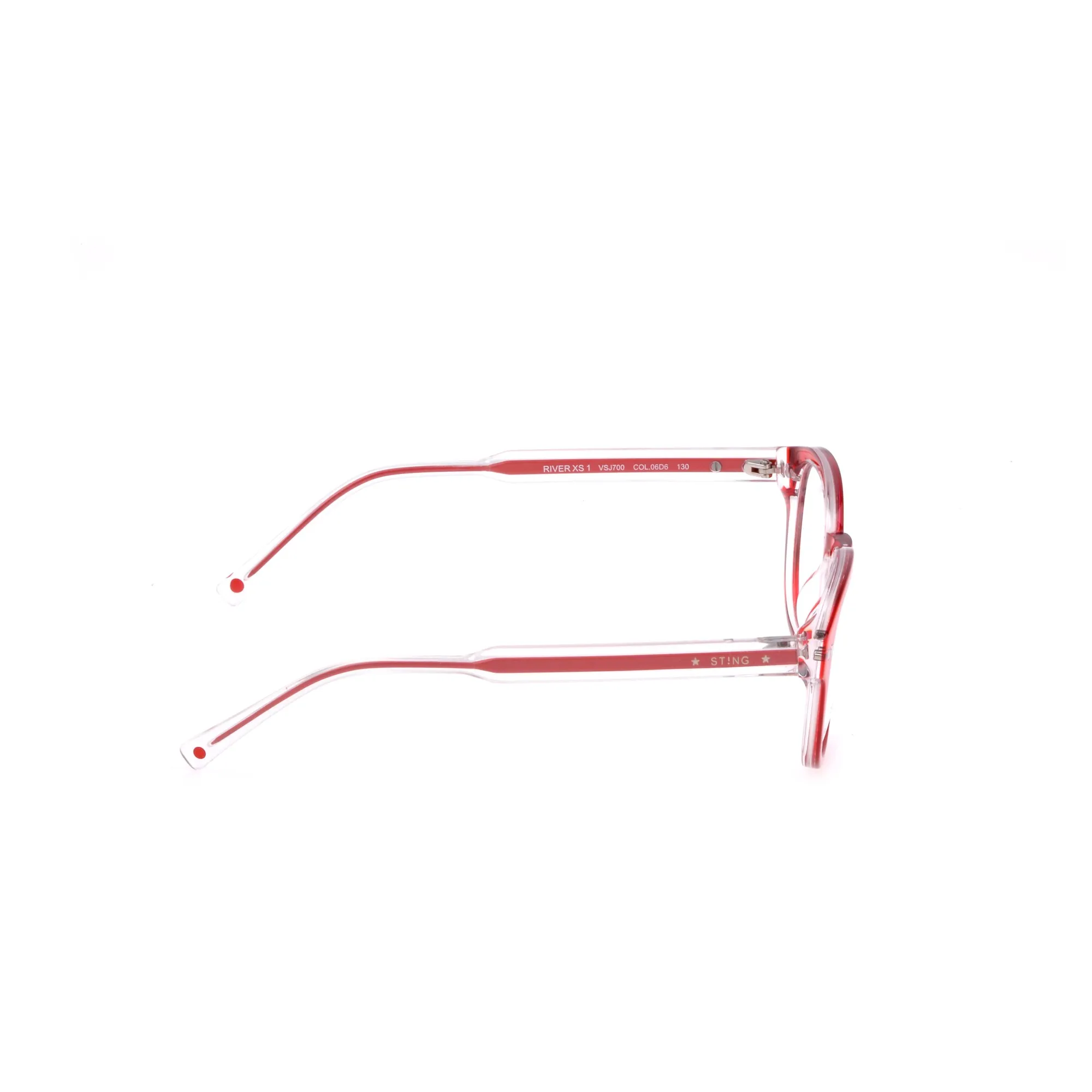   Sting VSJ700 River Xs 1 06D6 Piano Rosso Cristallo | Occhiale Da Vista Bambino Unisex 