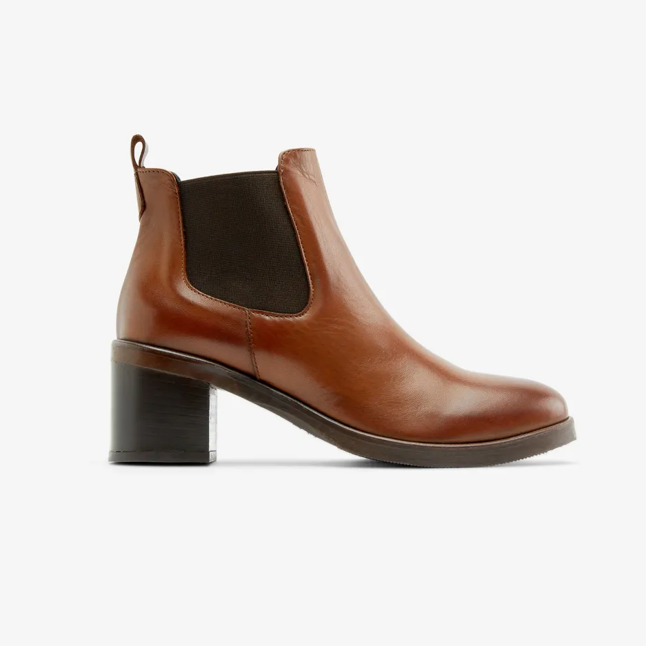 Stivaletto Tacco Cuoio