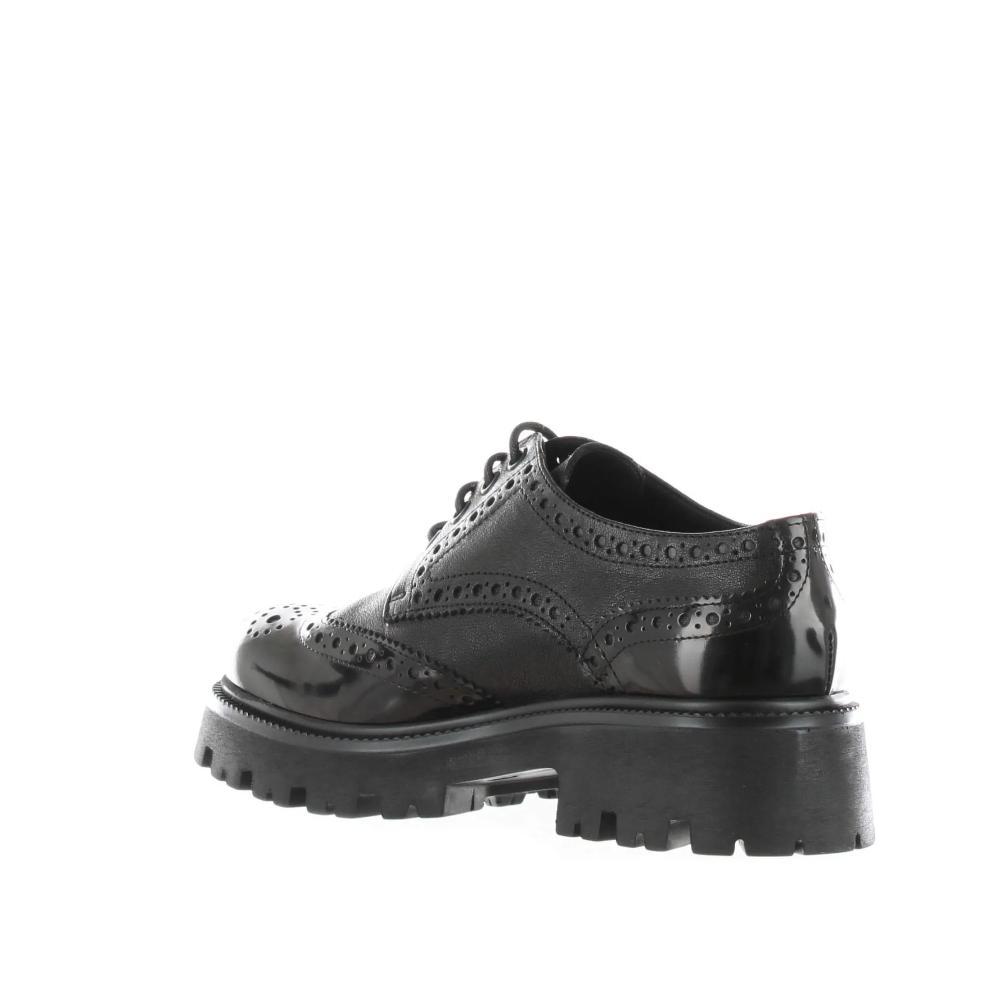 Stringata in pelle brogue