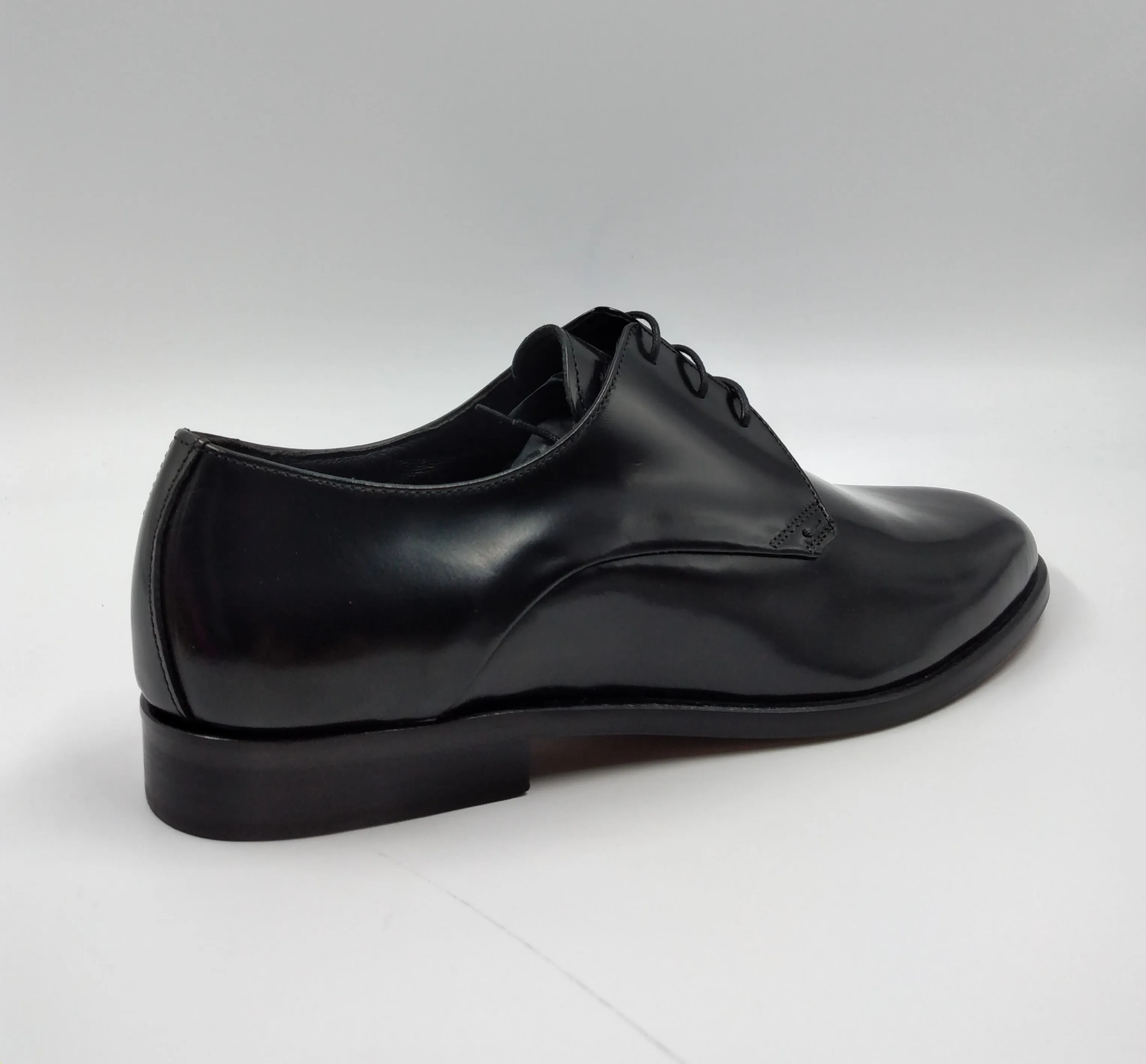 STRINGATE DERBY PELLE NERA