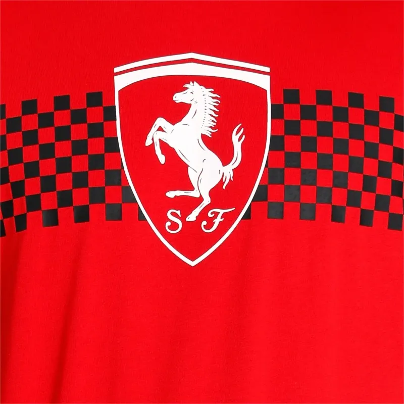 T-shirt Scuderia Ferrari Bandiera a Scacchi Uomo