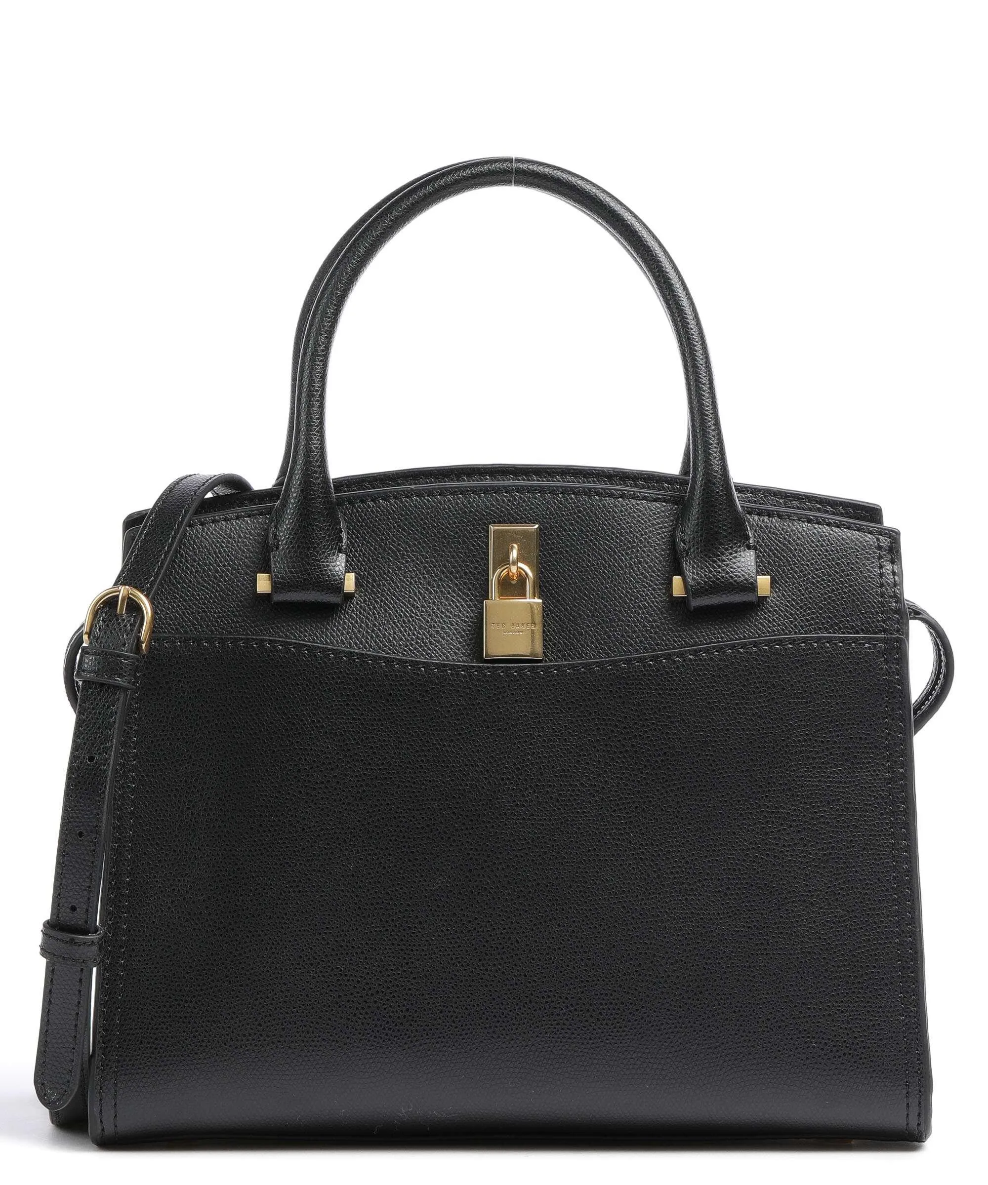  Ted Baker Crinkon Borsa a mano pelle di vacchetta saffiano nero  