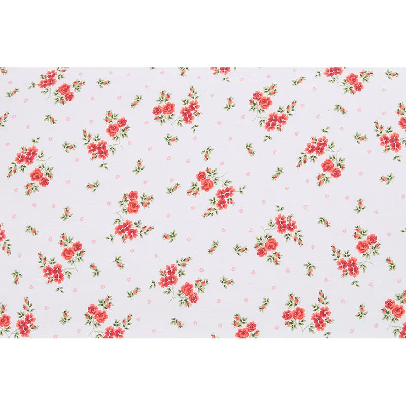 Tendenza floreale Completo letto Raso Fiorellini rossi due piazze