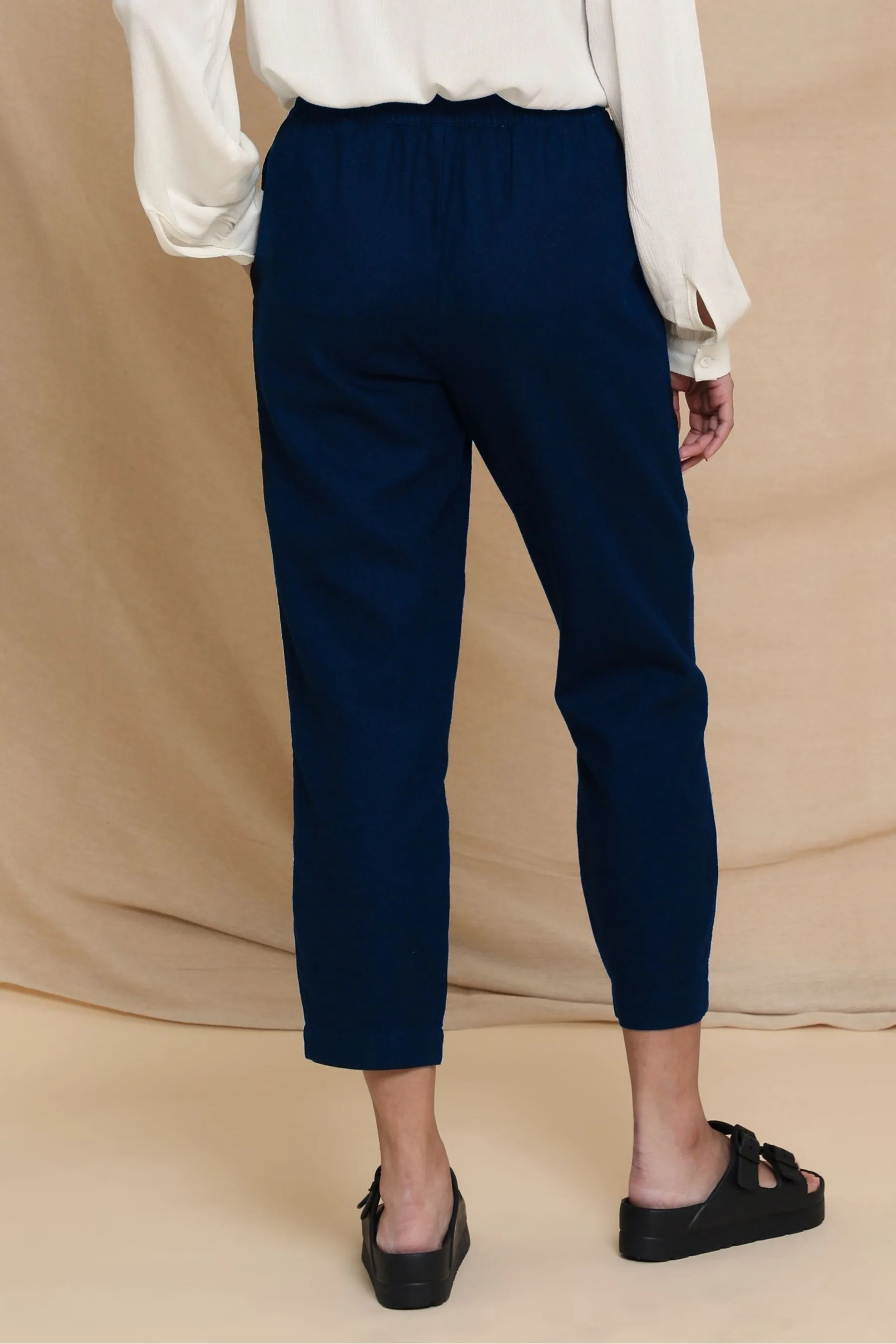 Threadbare Petite - Pantaloni in lino Blend stretti in fondo in
