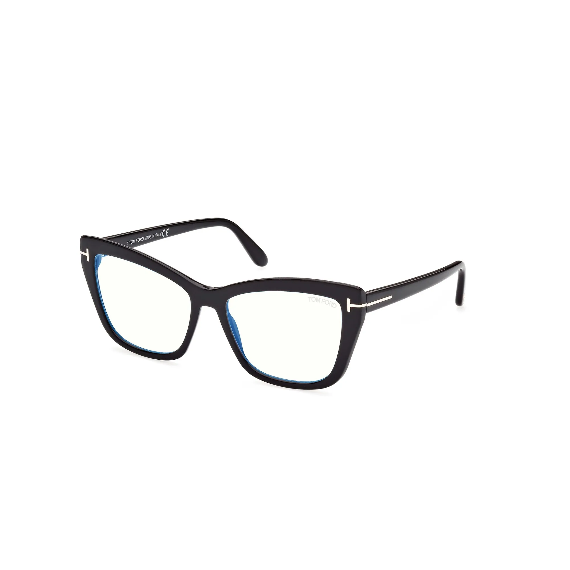   Tom Ford FT 5826-B Blu Filter 001 Nero Lucido | Occhiale Da Vista Donna 