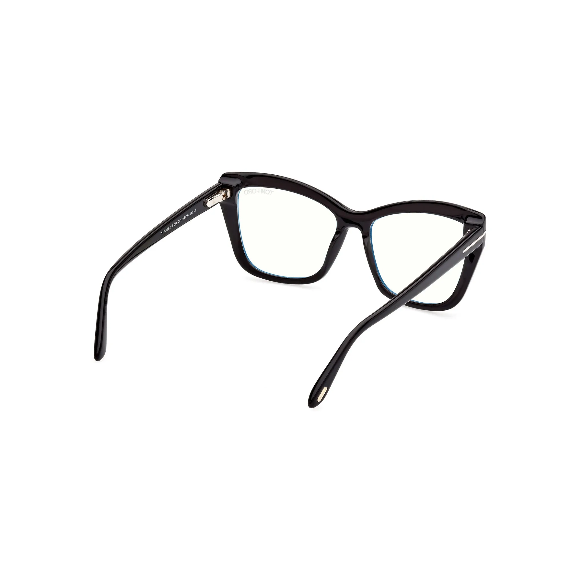   Tom Ford FT 5826-B Blu Filter 001 Nero Lucido | Occhiale Da Vista Donna 