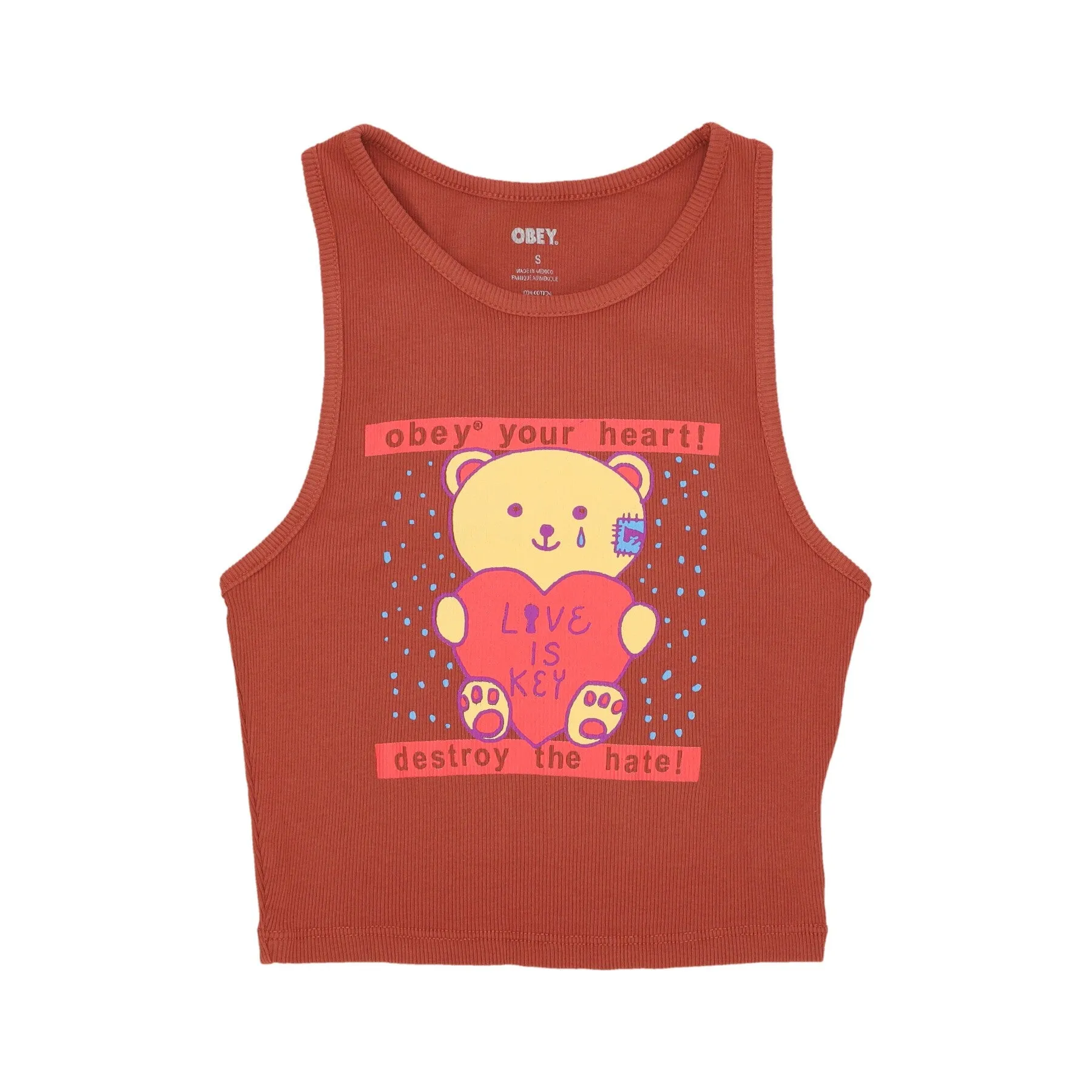 Top Donna Your Heart Rib Megan Tanks Terracotta