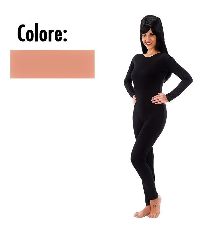 Tuta lycra donna color carne tg.M
