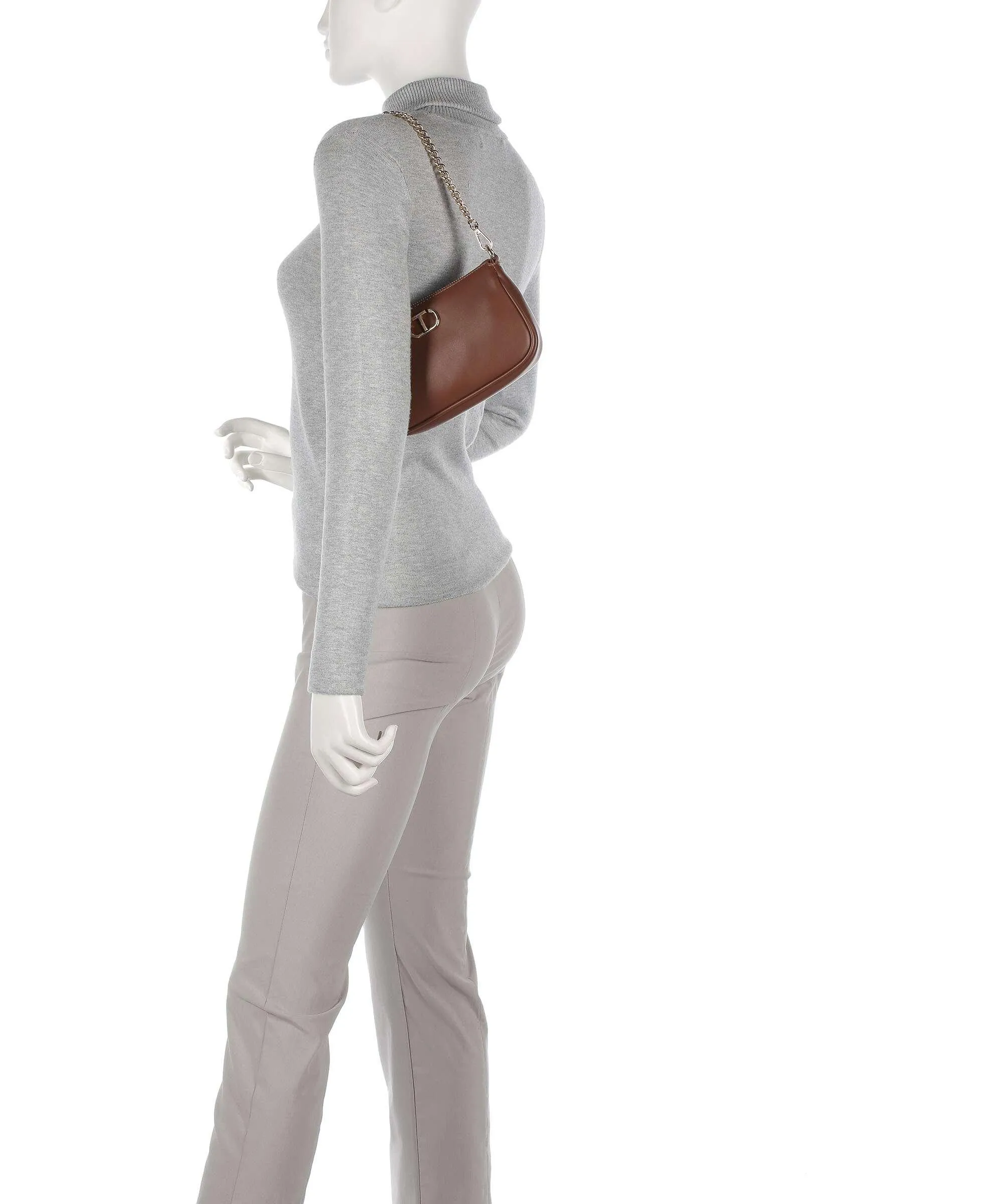  Twinset Floral T Borsa a tracolla pelle sintetica marrone  