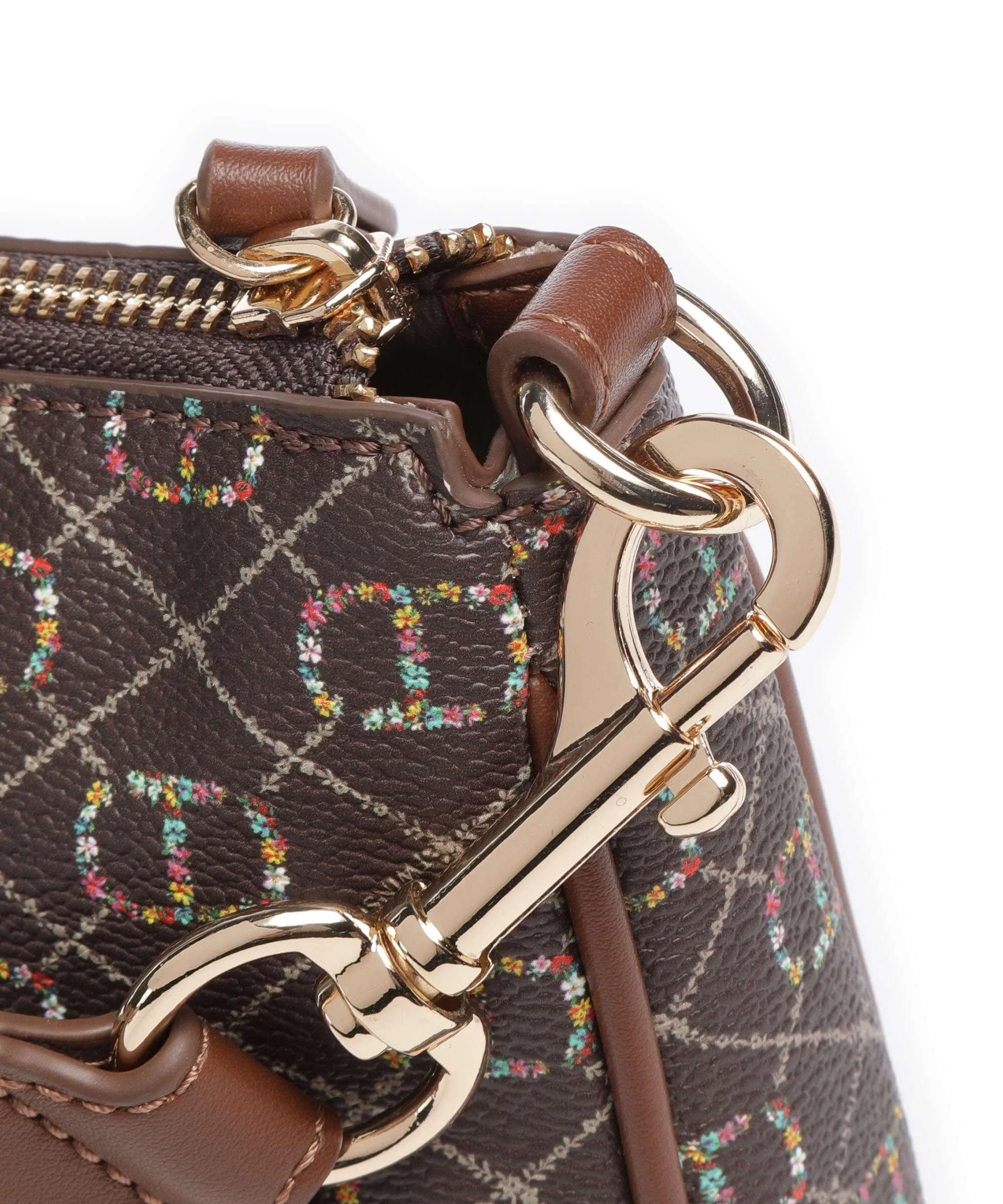  Twinset Floral T Borsa a tracolla pelle sintetica marrone  