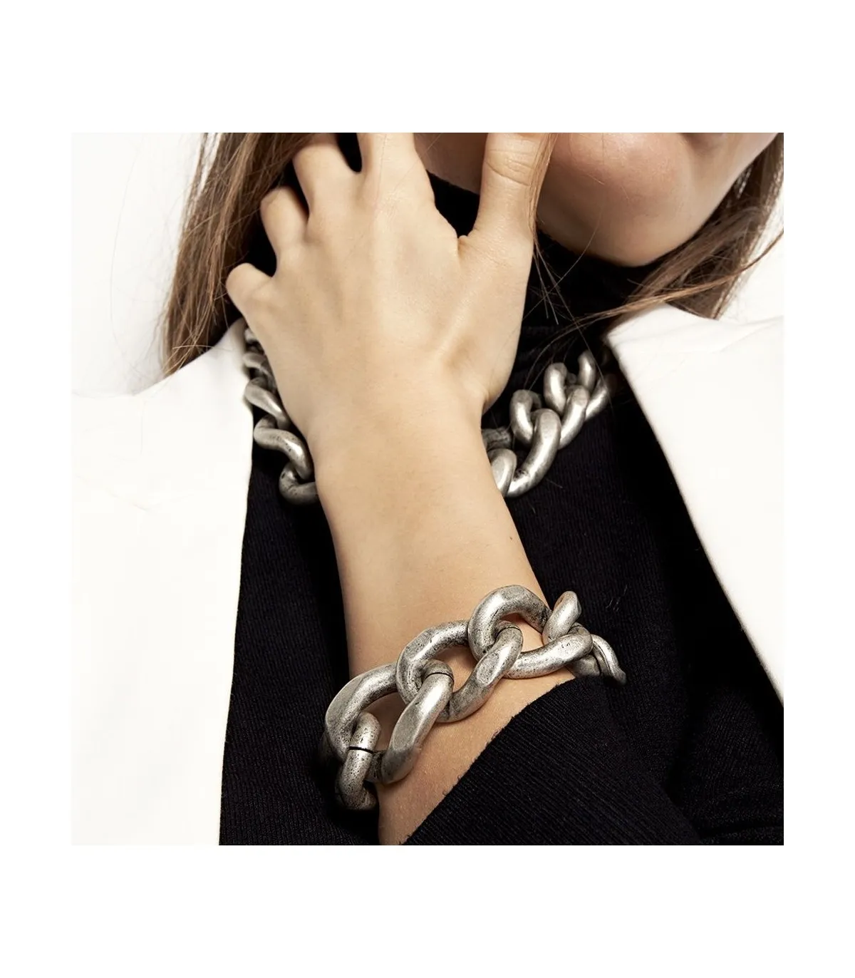 Unoaerre Bracciale Groumette Satin Bianco Limited Edition EXB4704