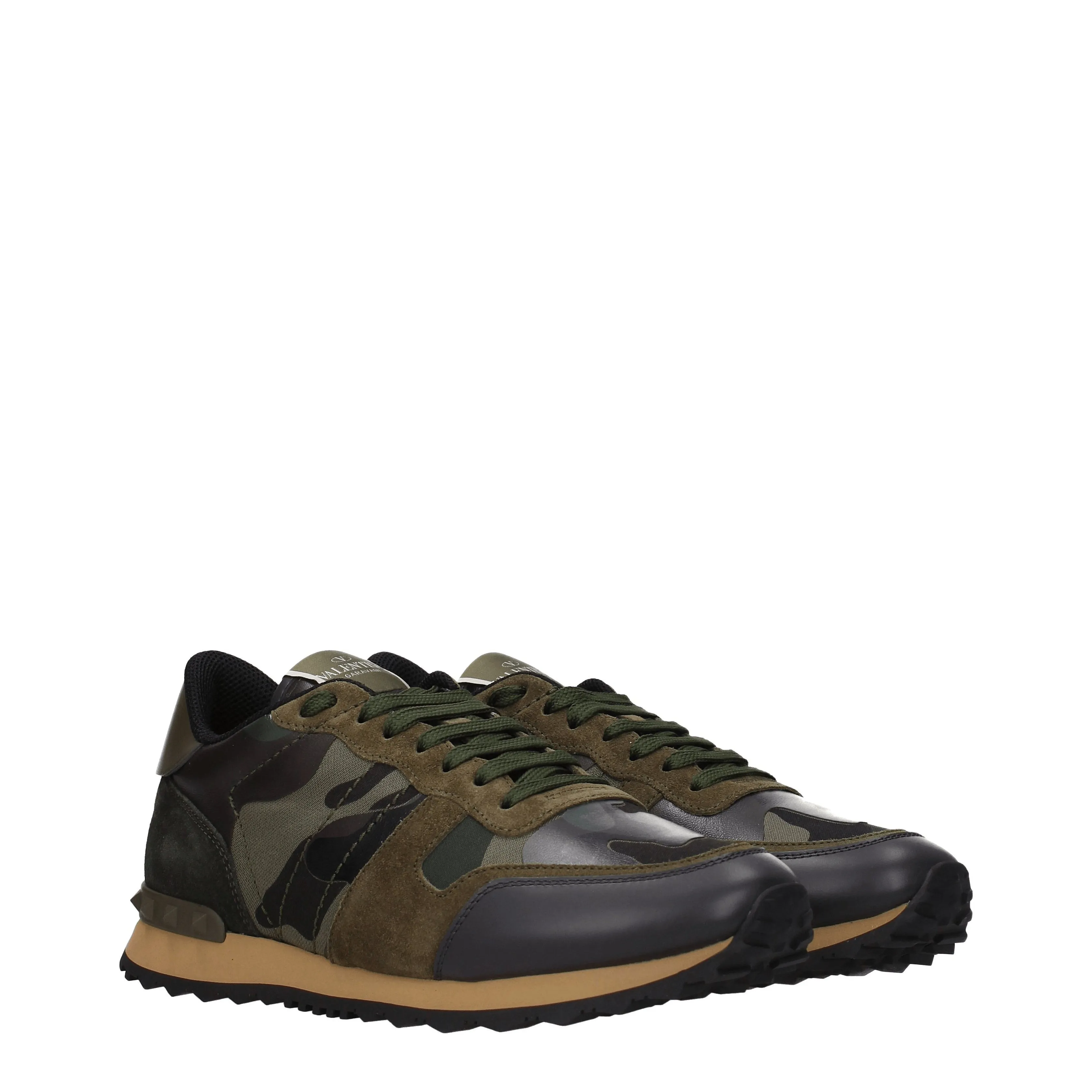 Valentino Garavani Sneakers Uomo Pelle Verde/Verde Militare