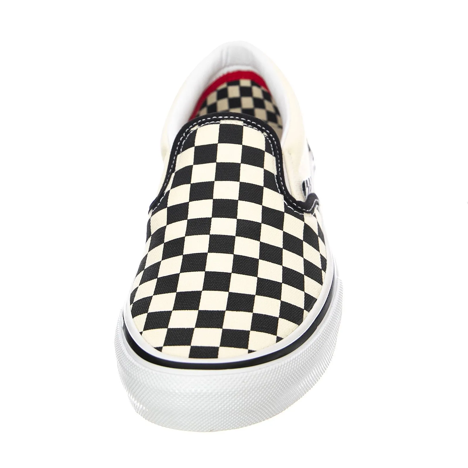 Vans Mens Skate Slip-On Shoes - Black / Off White Checkerboard - Scarpe Slip-On Profilo Basso Uomo Nere / Bianche    