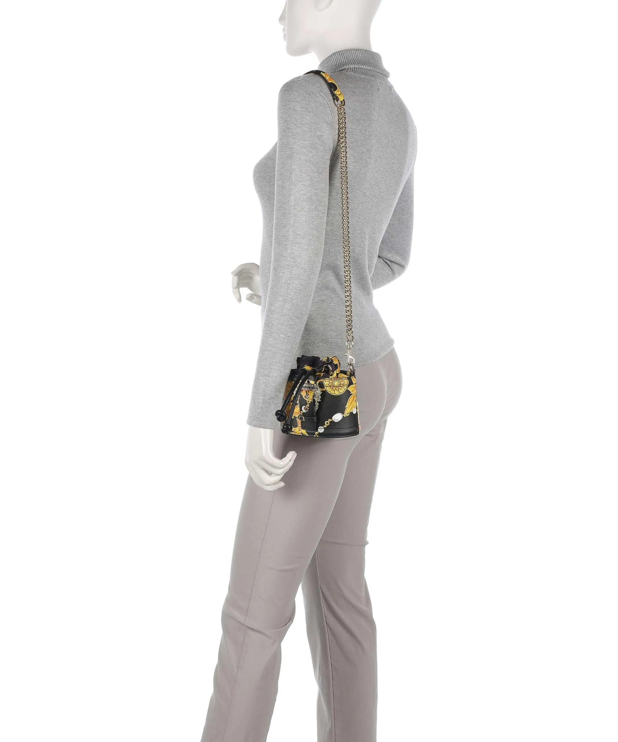  Versace Jeans Couture Couture 01 Borsa a secchiello pelle sintetica nero  