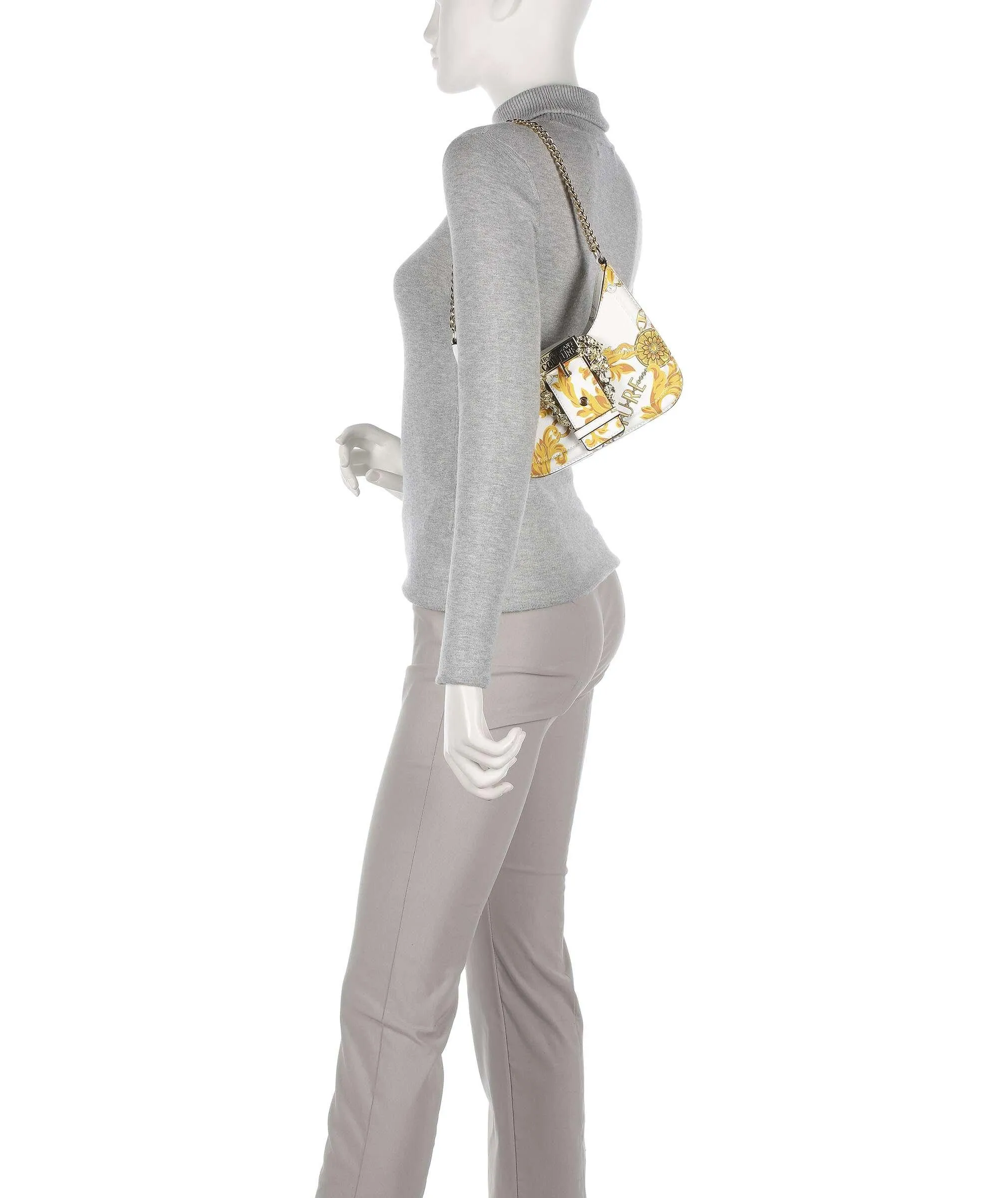  Versace Jeans Couture Couture 01 Borsa a spalla pelle sintetica bianco  