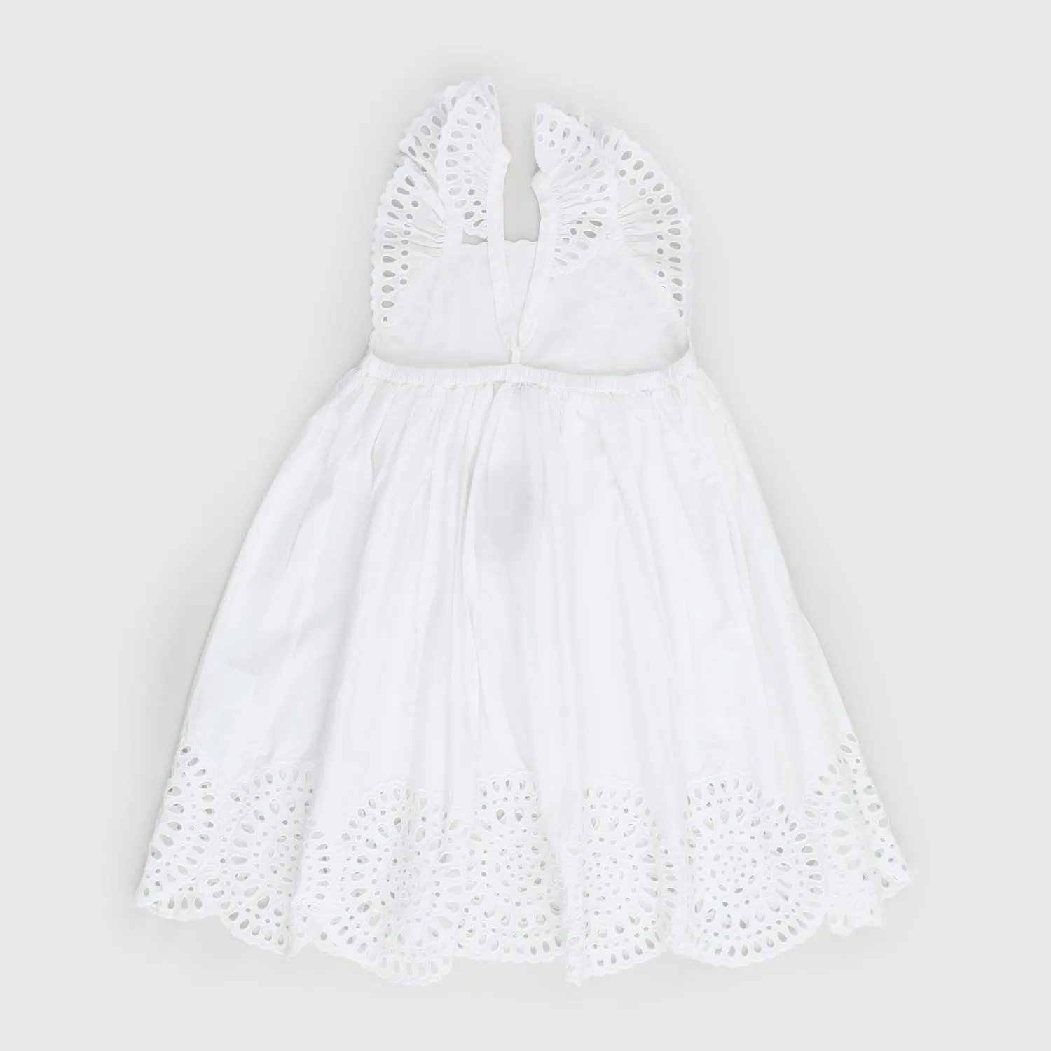Vestito Bianco Con Pizzo