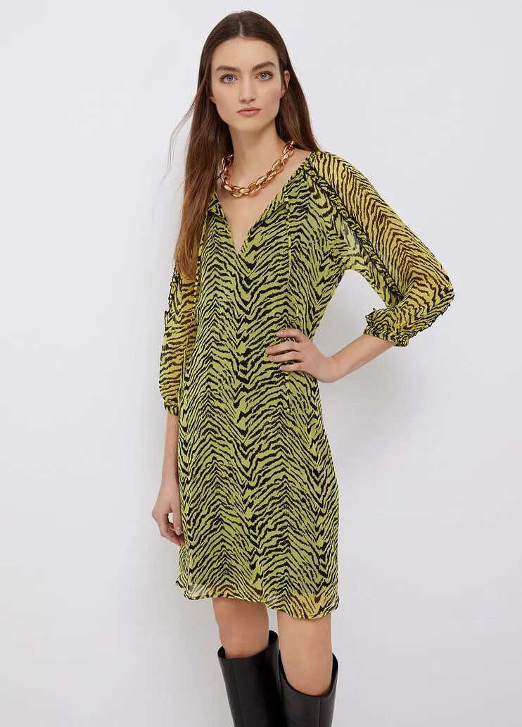 Vestito corto in georgette liu jo