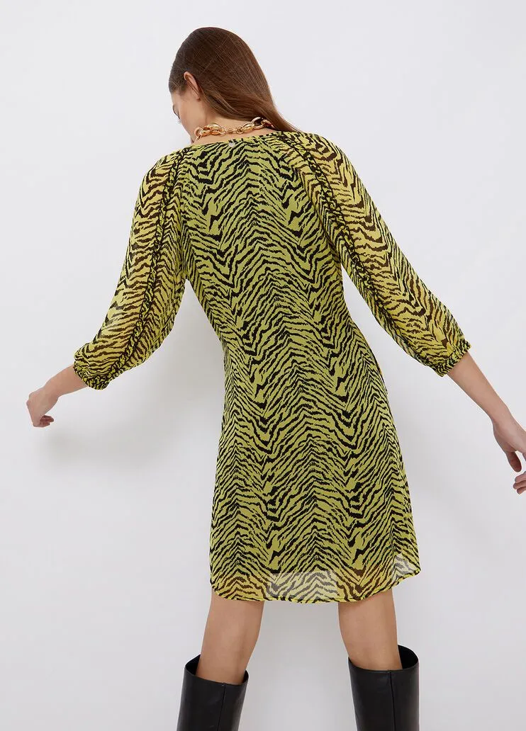 Vestito corto in georgette liu jo
