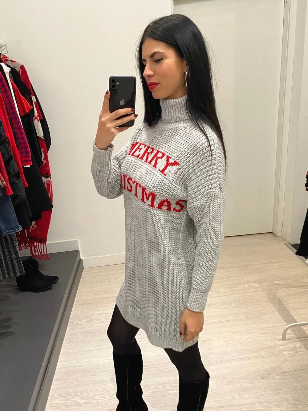 Vestito corto merry xmas