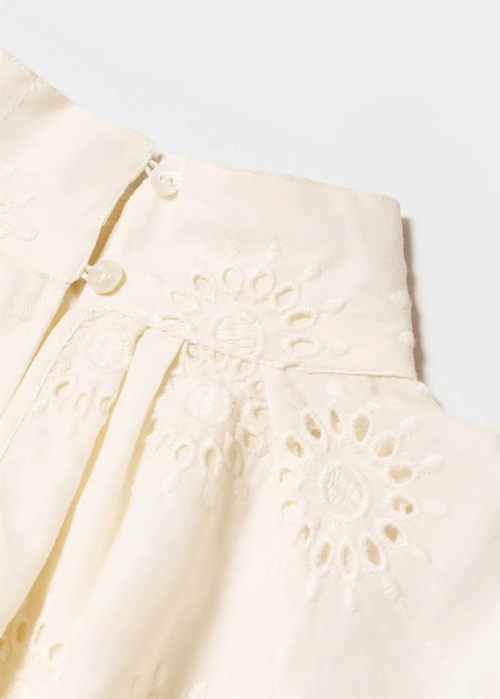 Vestito cotone dettagli traforati