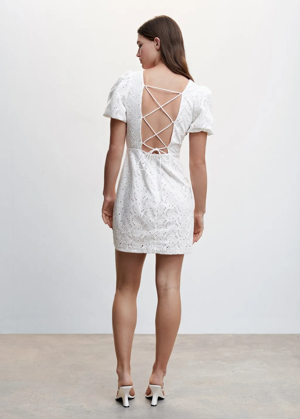 Vestito cotone schiena incrociata