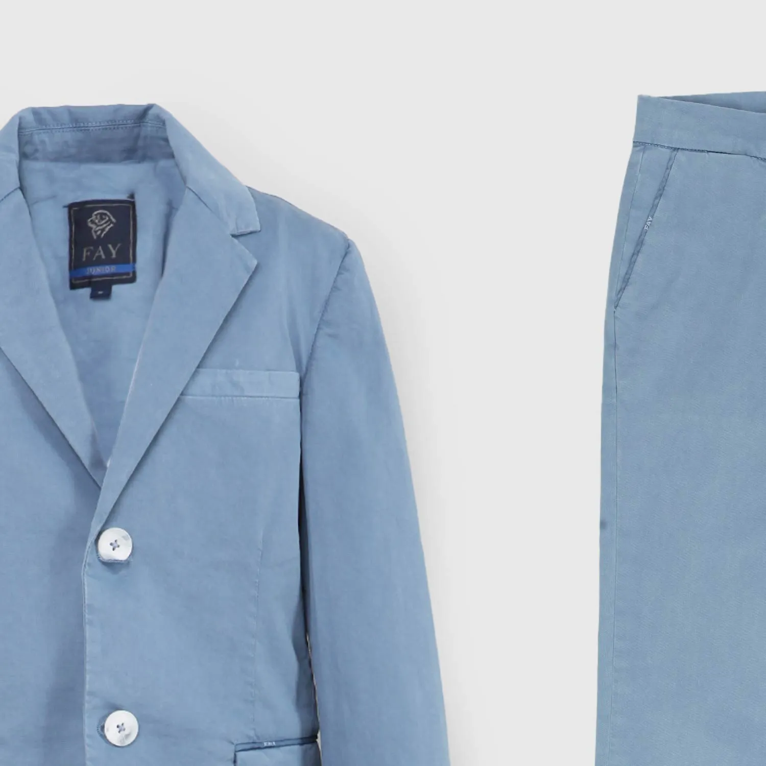 Vestito Giacca E Pantalone Celeste Bambino