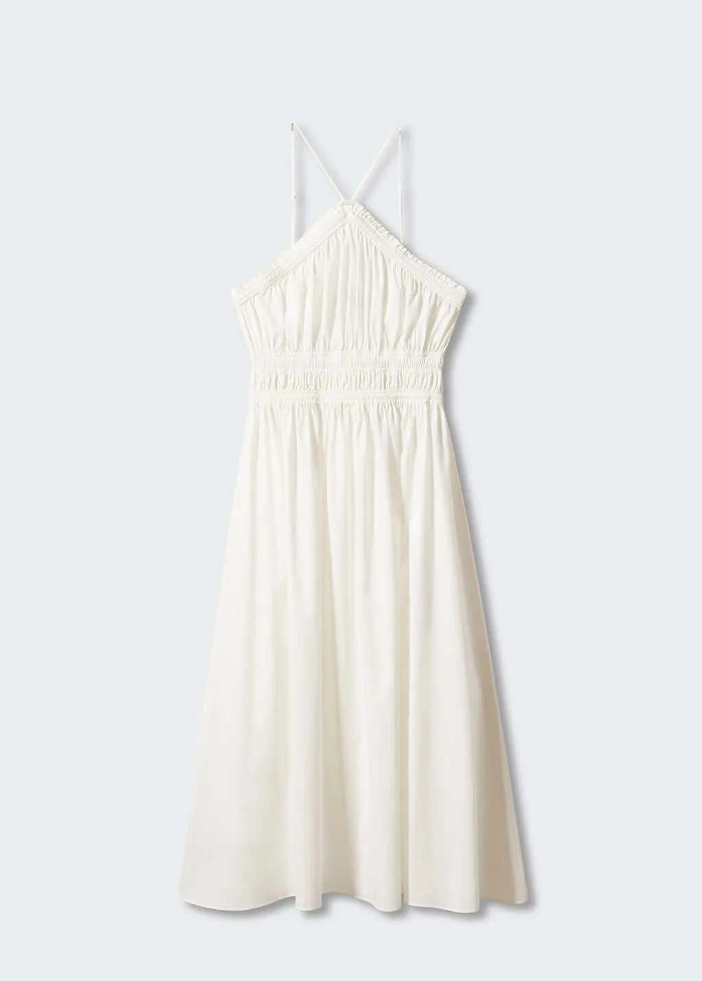 Vestito halter dettagli increspati