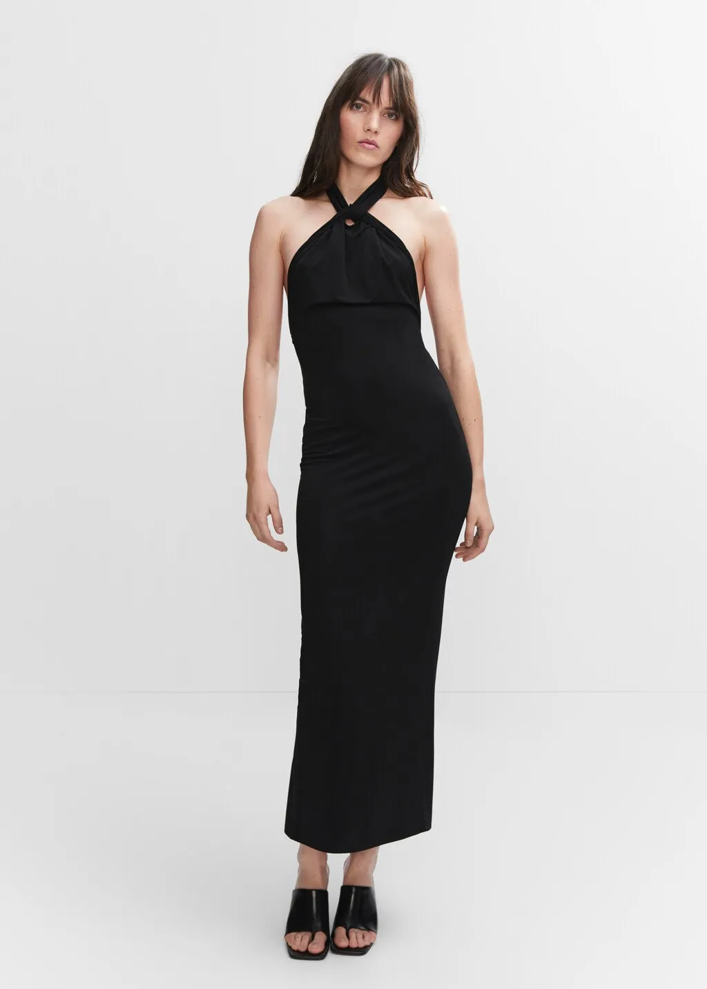 Vestito halter spacco posteriore