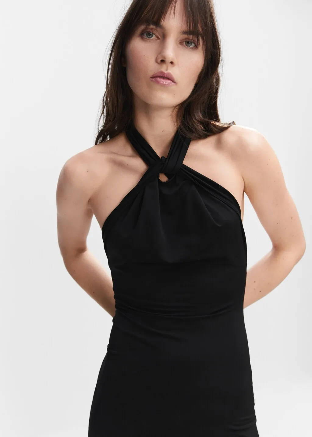 Vestito halter spacco posteriore