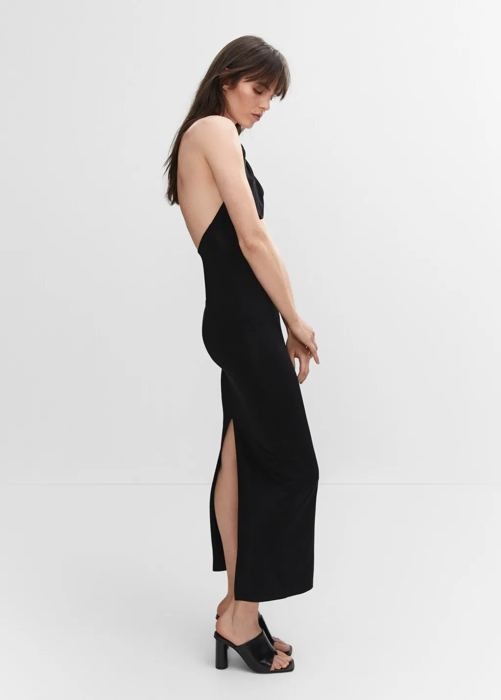 Vestito halter spacco posteriore