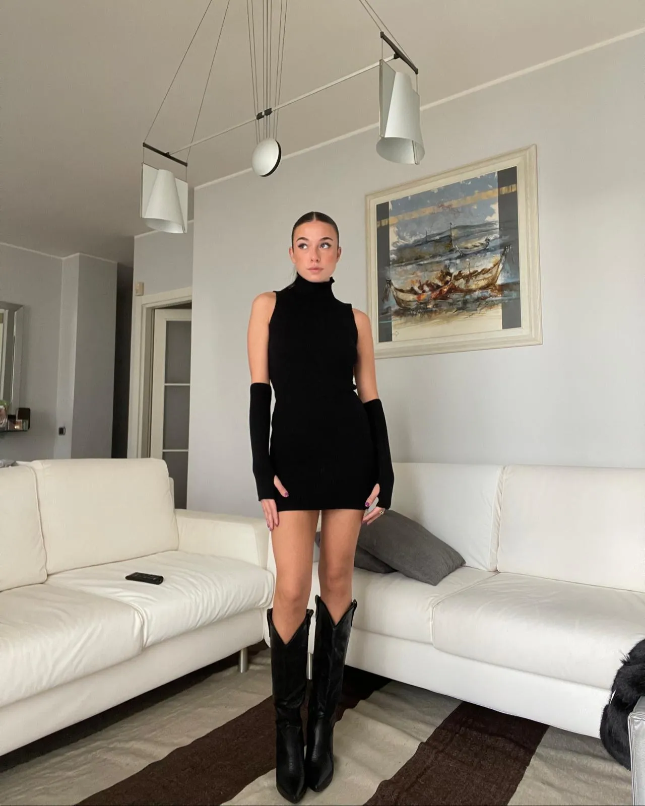 Vestito in maglia - Nero