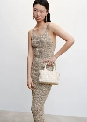 Vestito maglia dettaglio frange