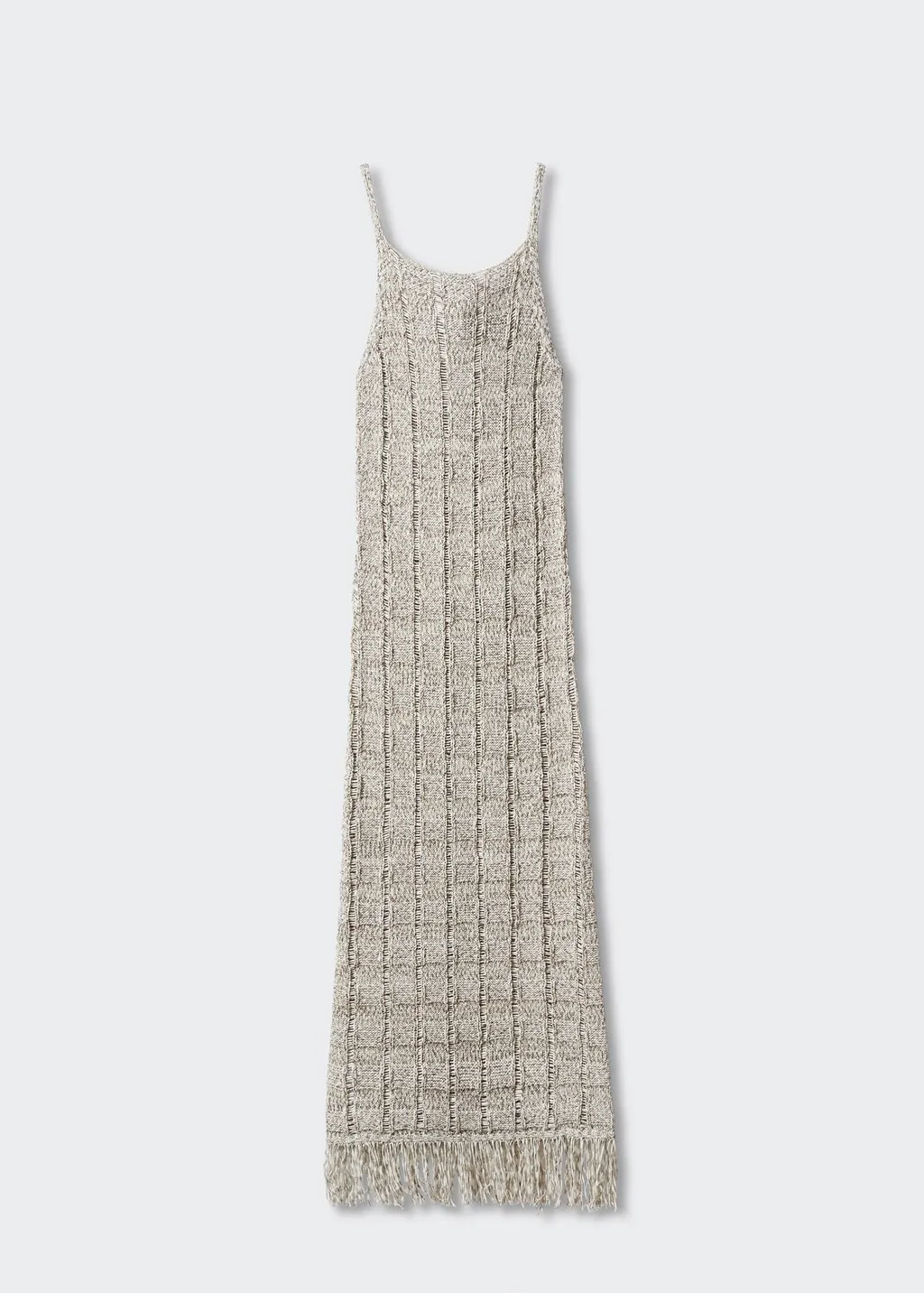 Vestito maglia dettaglio frange