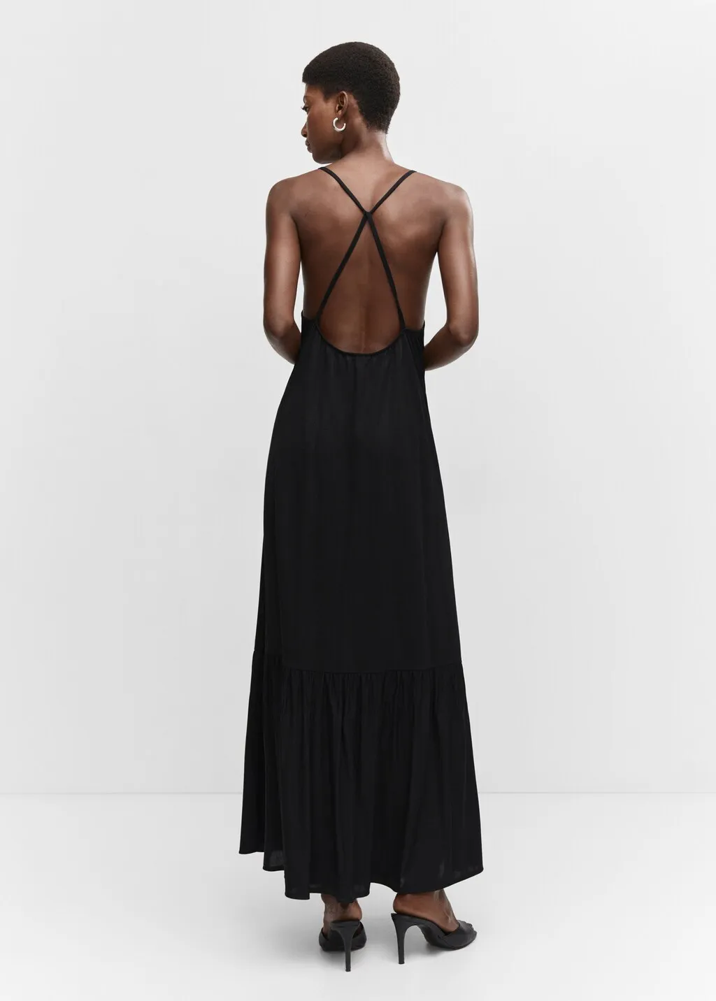 Vestito maxi schiena incrociata