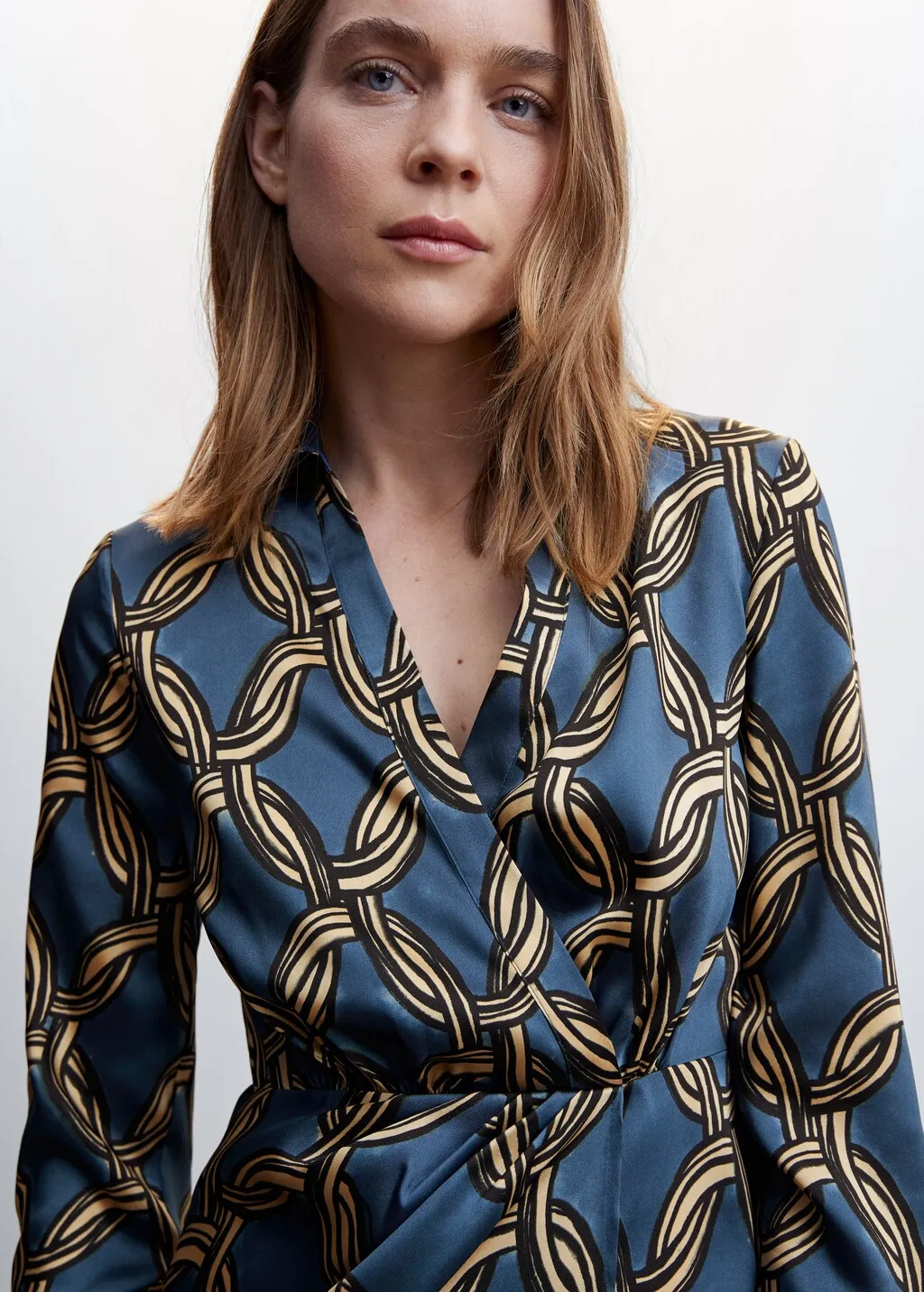 Vestito midi stampa catene