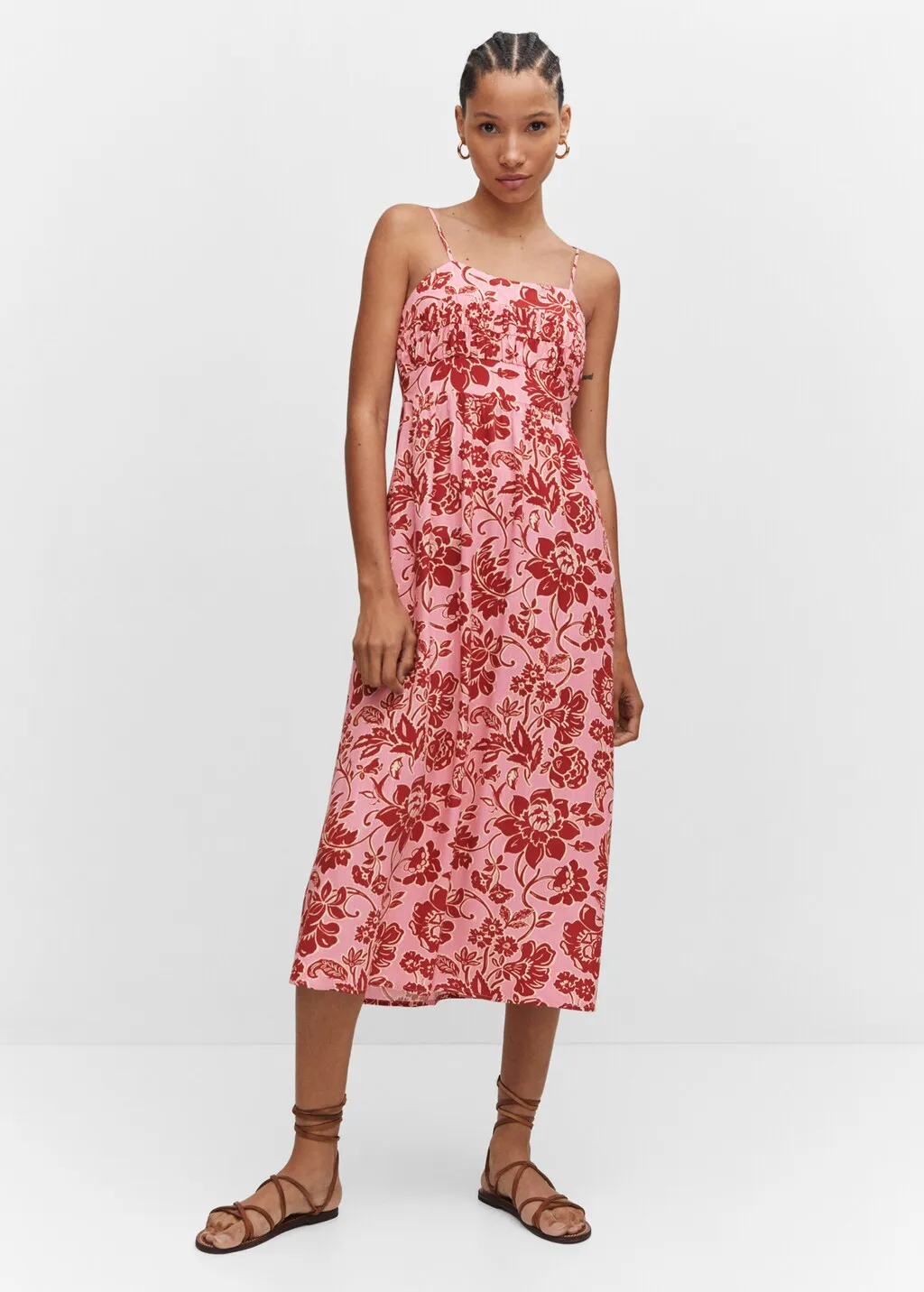Vestito midi stampa floreale