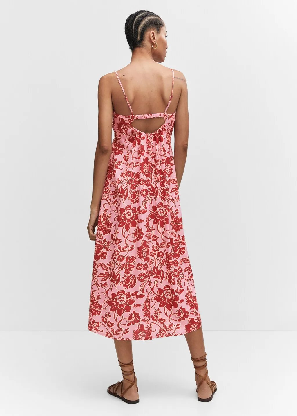Vestito midi stampa floreale