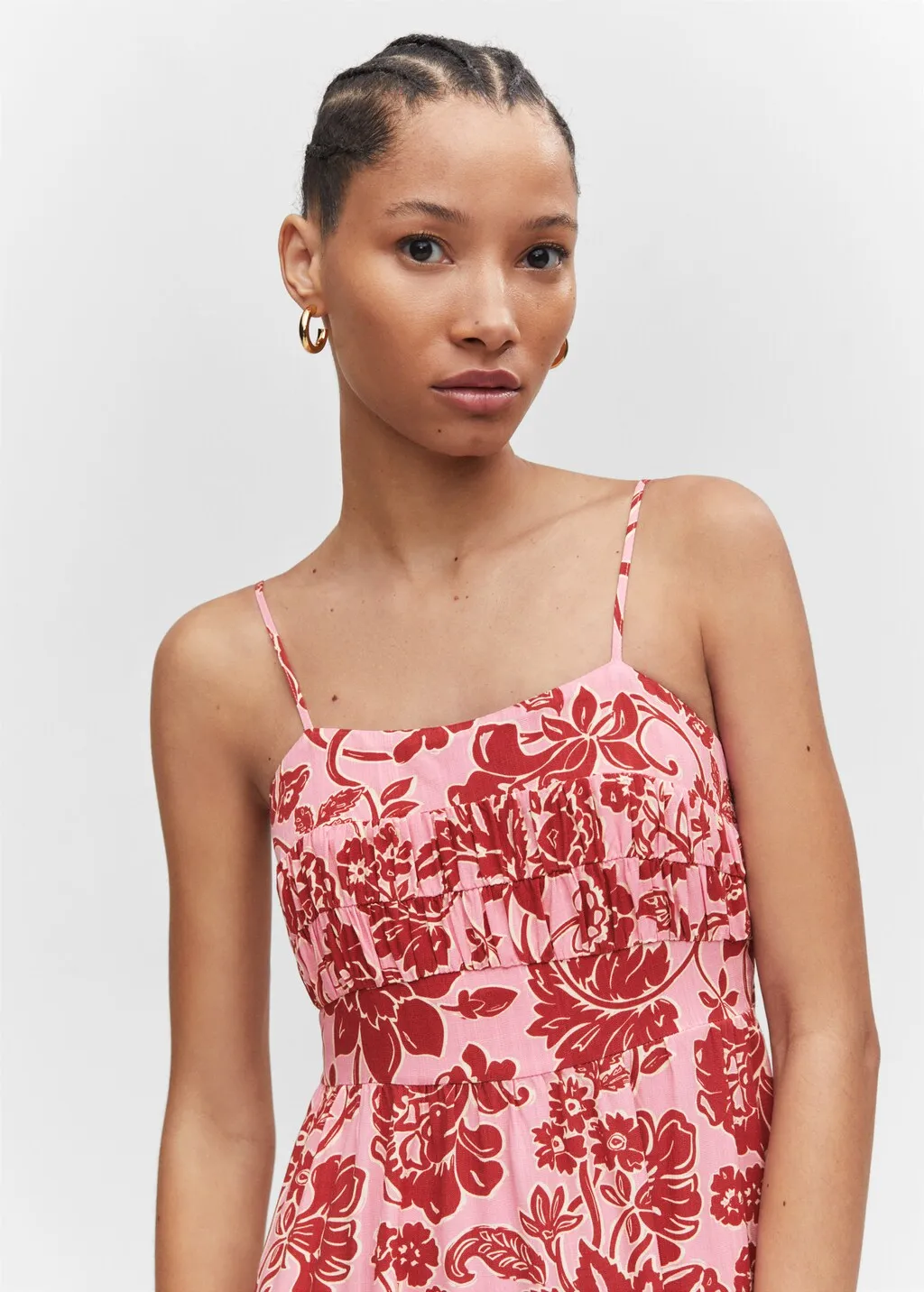 Vestito midi stampa floreale