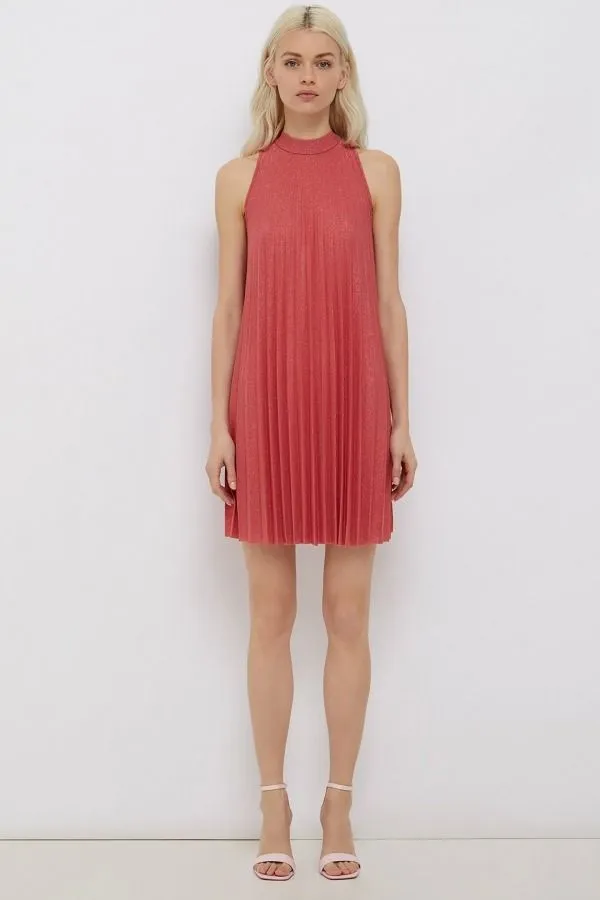 Vestito plissé in lurex liu jo