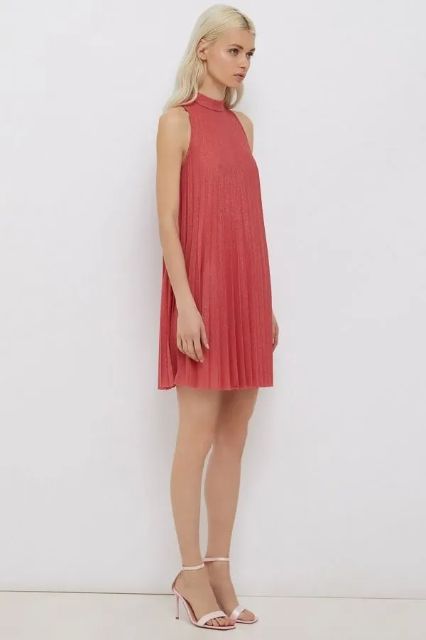 Vestito plissé in lurex liu jo