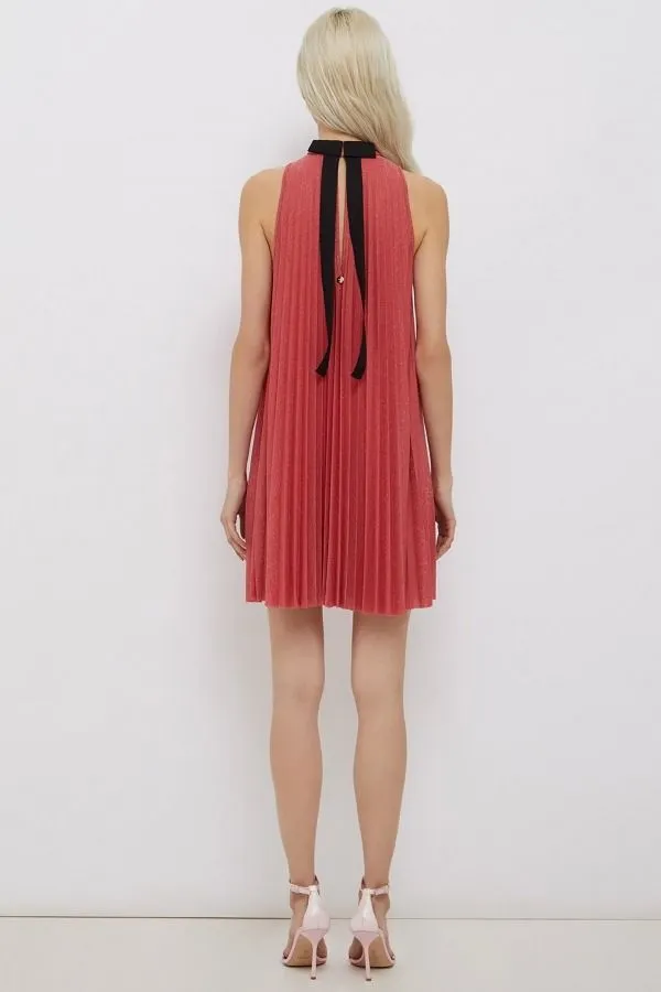 Vestito plissé in lurex liu jo
