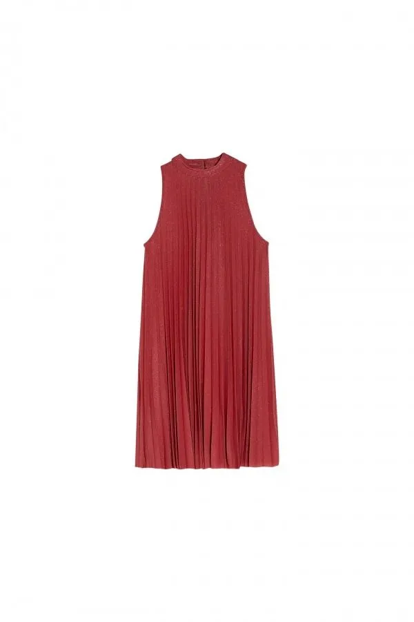 Vestito plissé in lurex liu jo