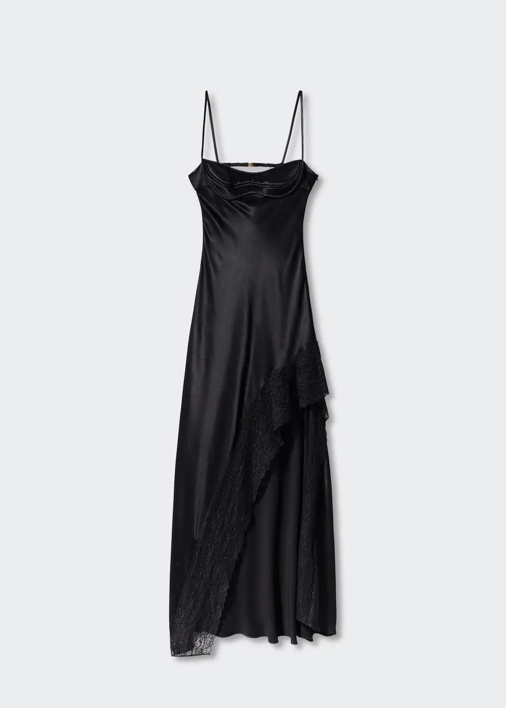 Vestito satinato scollo corsetto