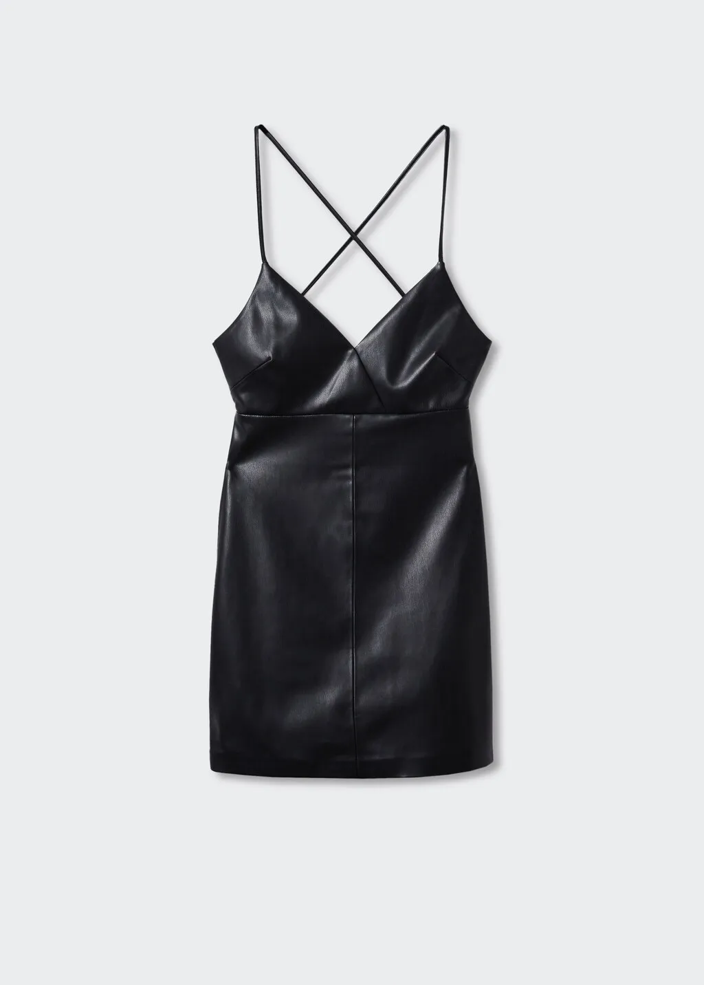 Vestito schiena incrociata similpelle